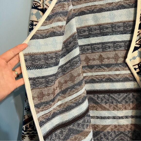 Lucky Brand Open-Front Aztec Print Cardigan Women’s Sz Medium - Picture 8 of 14